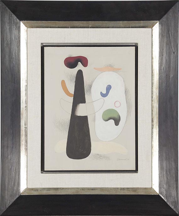 Willi Baumeister - Senkrechte mit Formen - Frame image