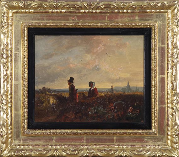 Carl Spitzweg - Vor der Stadt - Frame image