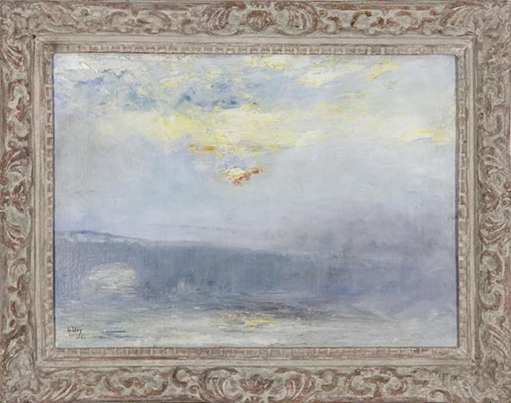 Lesser Ury - Waterloo Bridge bei Nebel, London - Frame image