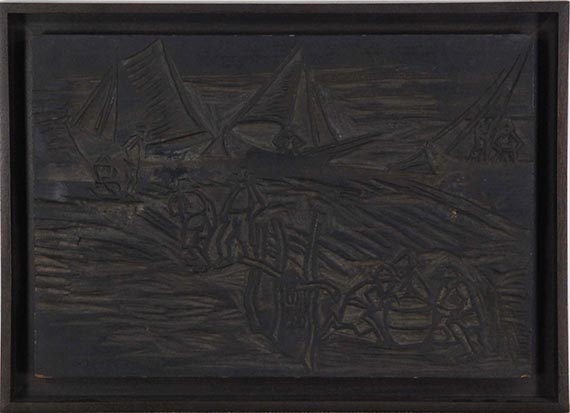 Hermann Max Pechstein - Holzstock: Fischer - Frame image