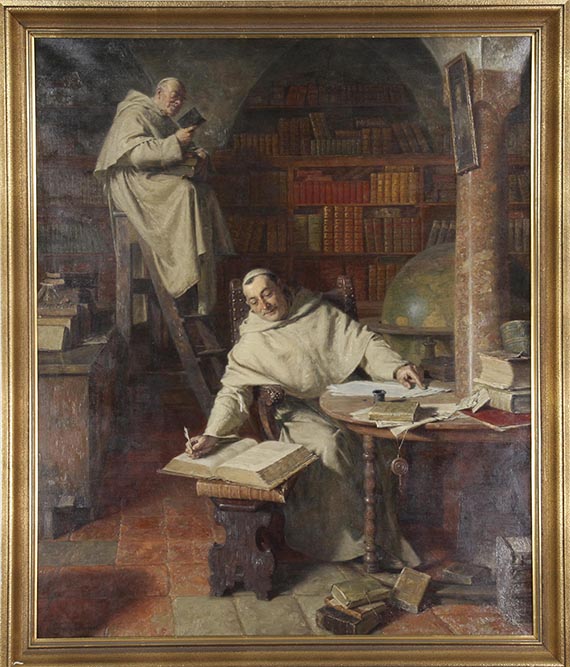 Eduard von Grützner - Klosterbibliothek - Frame image