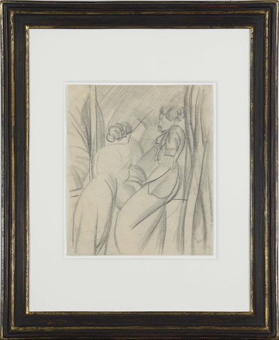 August Macke - Zwei Frauen am Fenster (Elisabeth Macke und Emma Lübbecke-Job) - Frame image