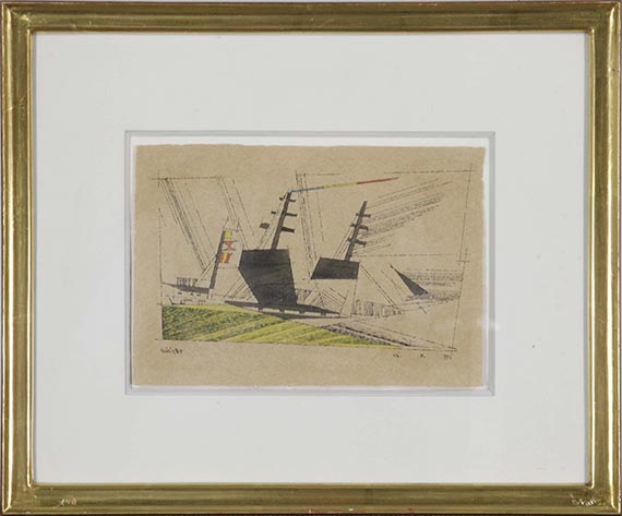 Lyonel Feininger - Ship on Yellow Sea - Frame image