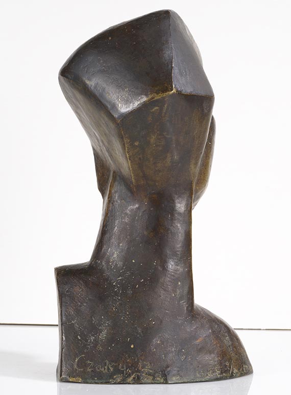 József Csáky - Tête cubiste - Back side