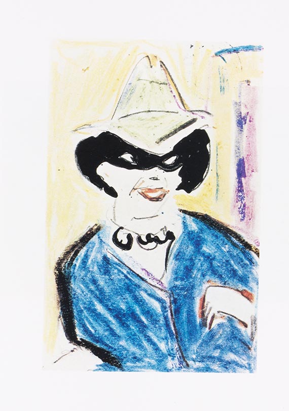 Illustration  for: E. L. Kirchner, postcard to Erich Heckel, 1910, colored chalk, Altonaer Museum, Hamburg.