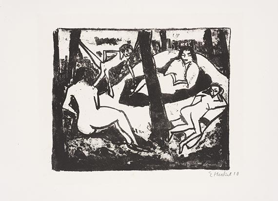 Erich Heckel - 6. Jahresmappe der Künstlergruppe ”Brücke”, gewidmet Erich Heckel - 