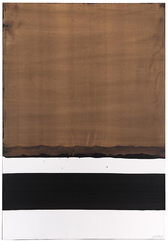 Soulages - Brou de noix sur papier