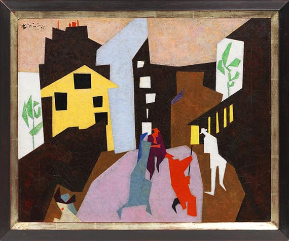 Lyonel Feininger - The Red Streetsweeper (II) - Frame image