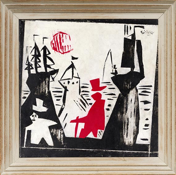 Lyonel Feininger - At the Sea-Side, Panel I - Frame image