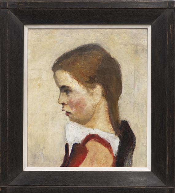Paula Modersohn-Becker - Kopf eines sitzenden Mädchens, nach links - Frame image