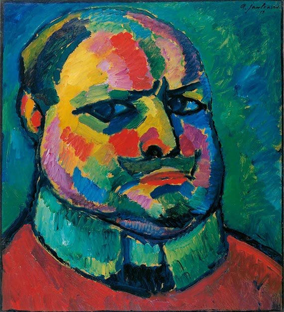 Illustration for: Alexej von Jawlensky, Selbstbildnis (Self-Portrait), 1912, oil on cardboard, Museum Wiesbaden, permanent loan from the city of Wiesbaden.