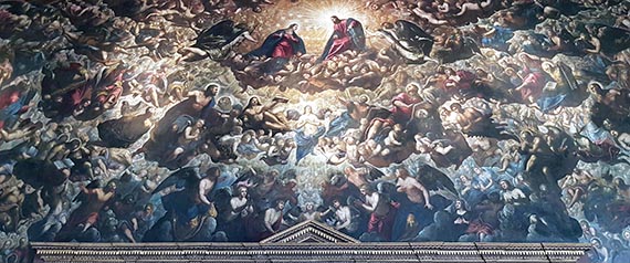 Illustration for: Jacopo Tintoretto, Il Paradiso (The Paradise), 1588/92, oil on canvas, Doge's Palace, Venice.