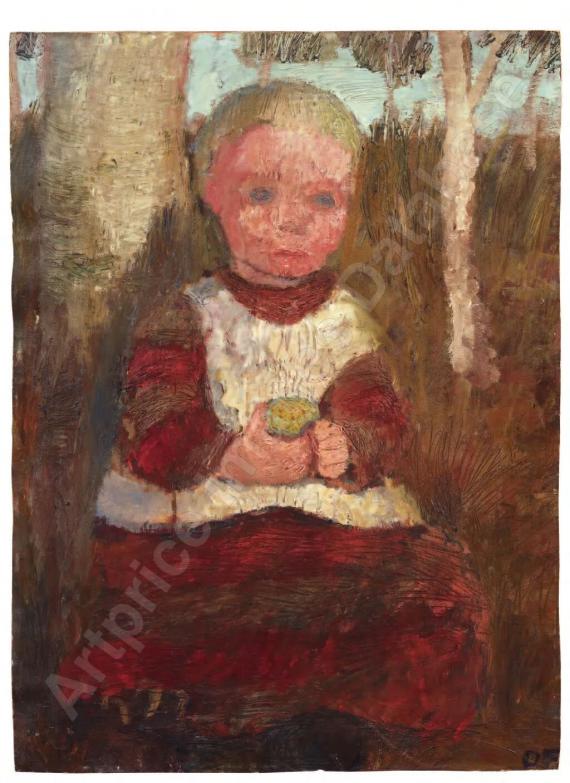 PAULA MODERSOHN-BECKERSitzendes Kind an ei...