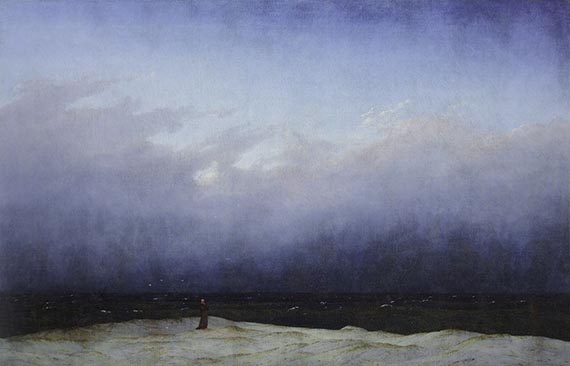 Illustration  for: Caspar David Friedrich, Der M&ouml;nch am Meer (The Monk by the Sea), 1808-1810, oil on canvas, Alte Nationalgalerie, Berlin.