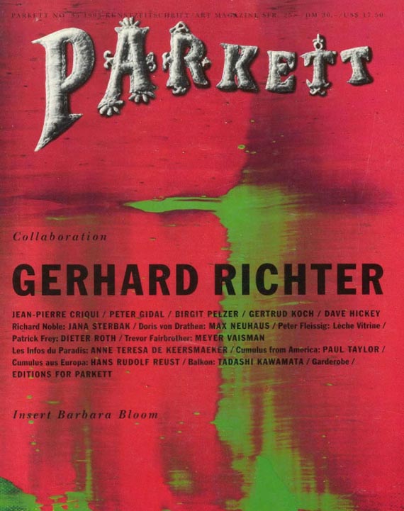 Illustration for: Title page, Parkett Vol. 35, 1993, published in collaboration with Gerhard Richter. © Gerhard Richter 2026 (28042026)