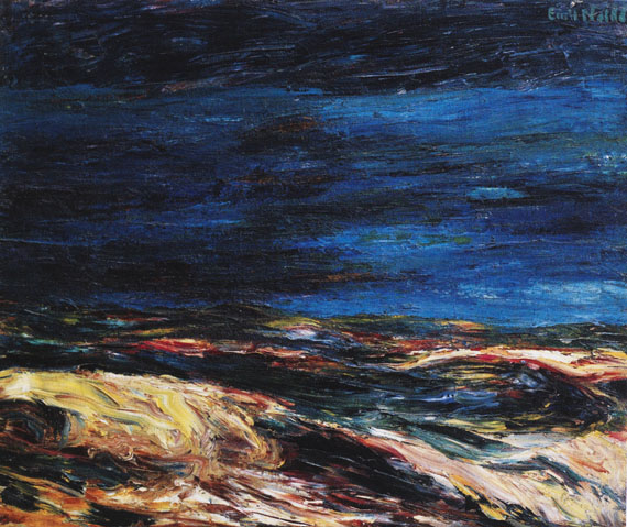Illustration  for: Emil Nolde, Herbstmeer XIX (Autumn Sea XIX), 1911, oil on canvas. &copy; Nolde Stiftung Seeb&uuml;ll