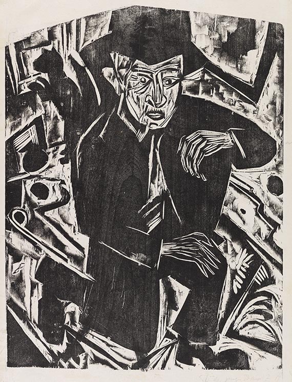 Ernst Ludwig Kirchner - Sitzender junger Bauer