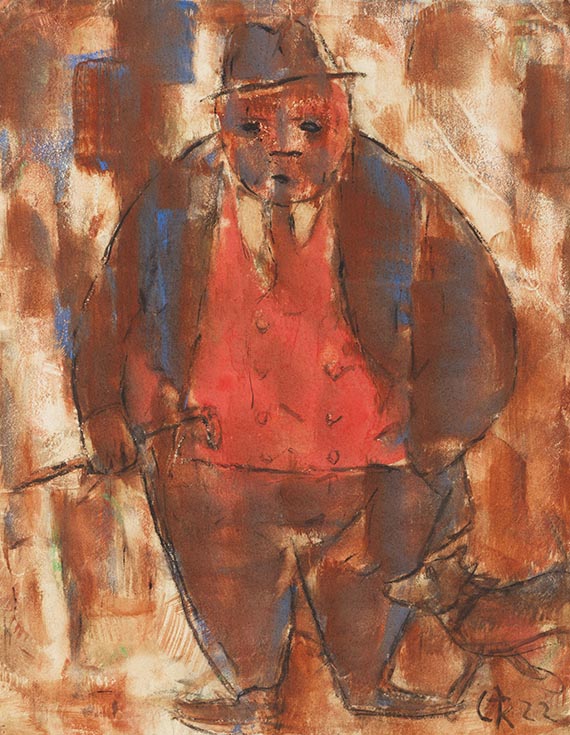 Christian Rohlfs - Der Spießbürger (Mann mit roter Weste)