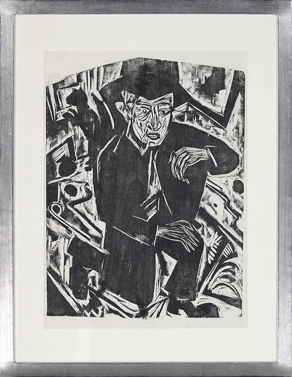 Ernst Ludwig Kirchner - Sitzender junger Bauer - Frame image