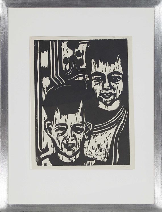 Ernst Ludwig Kirchner - Kinderportrait K-H. - Zwei Knaben (Köhler-Haußen) - Frame image