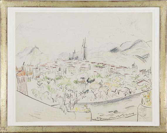 Erich Heckel - Blick auf die Stadt (Langres) - Frame image