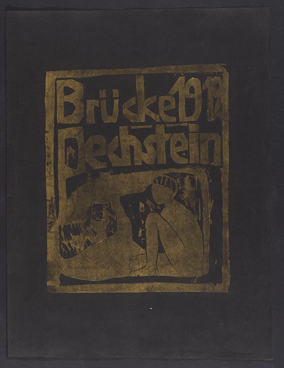 Otto Mueller - Titelholzschnitt für die Siebte Jahresmappe der Brücke 1912 - Frame image