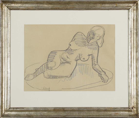 Karl Schmidt-Rottluff - Weiblicher liegender Akt - Frame image