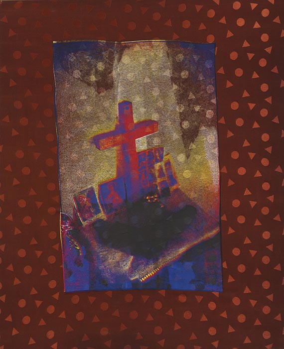 Christof Kohlhöfer - Cross and Gun on Rust Brocade