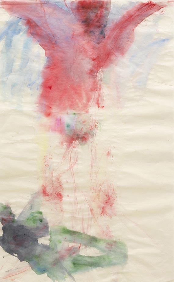 Martin Disler - Ohne Titel (Figur rot/grün)