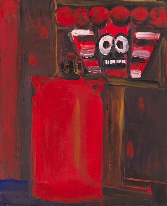 Karl Horst Hödicke - Gasflasche und Maske