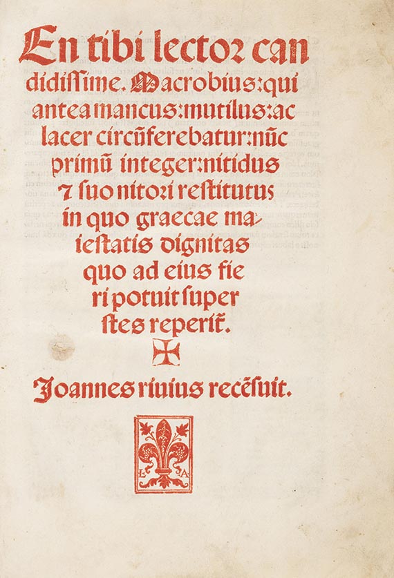 Ambrosius Theodosius Macrobius - En tibi lector candidisime