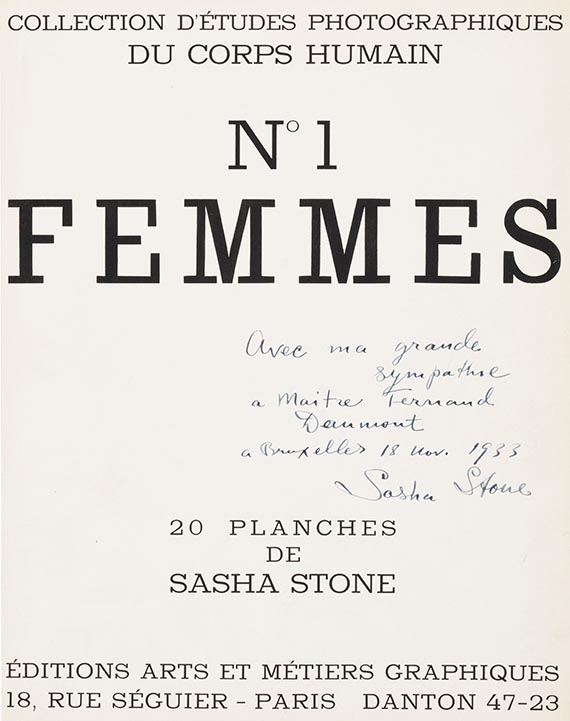 Sasha Stone - Femmes. Widmungsexemplar - 