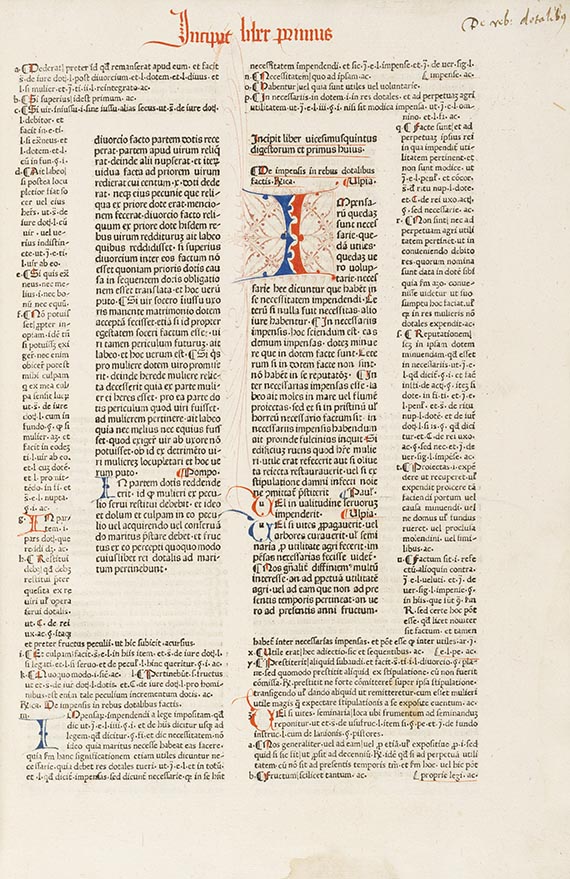 Justinianus - Infortiatum (Corpus iuris civilis)