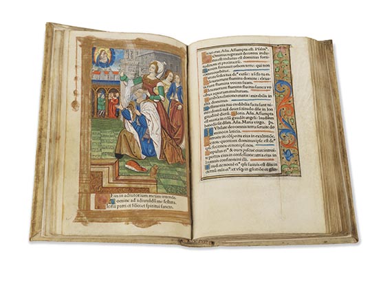  Horae B.M.V. - Gedrucktes Stundenbuch auf Pergament - 