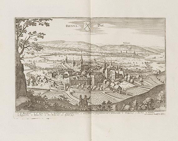 Matthäus Merian - Topographia Helvetiae et Valesiae. Vorgeb. Topographia Alstaiae. 2 Werke in 1 Bd.