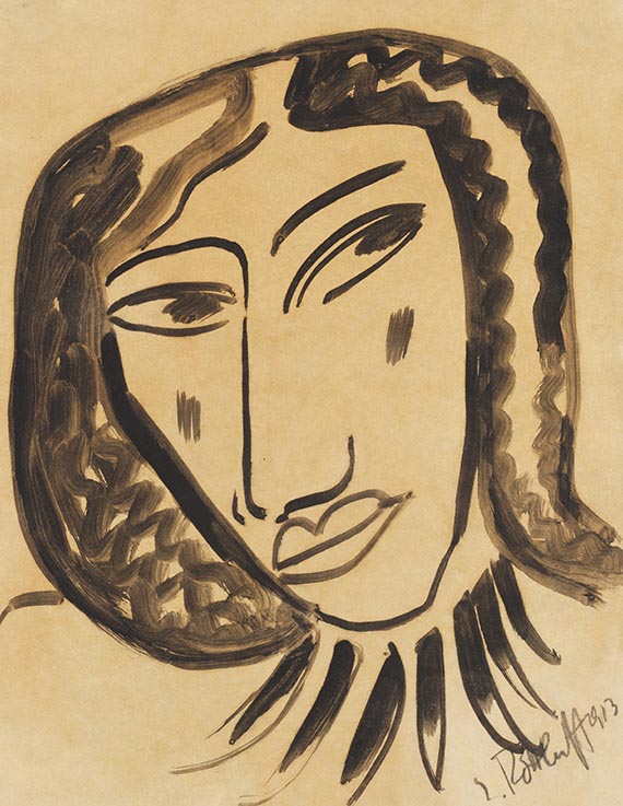 Schmidt-Rottluff - Kopf mit Halskette