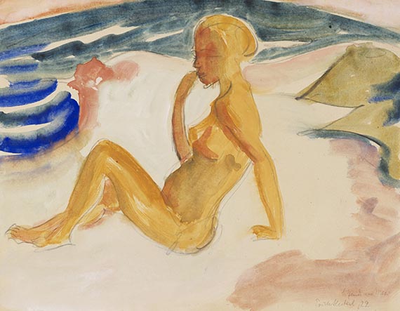 Erich Heckel - Sitzende am Meer