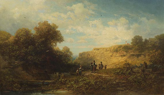 Carl Spitzweg - Schulkinder auf dem Heimweg