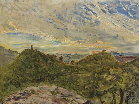 Max Slevogt - Sonnenuntergang am Trifels