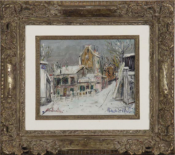 Maurice Utrillo - Lapin Agile à Montmartre sous la neige - Frame image