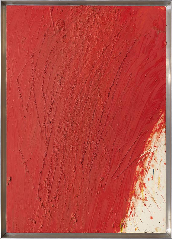 Arnulf Rainer - Ohne Titel (ROT) - Frame image