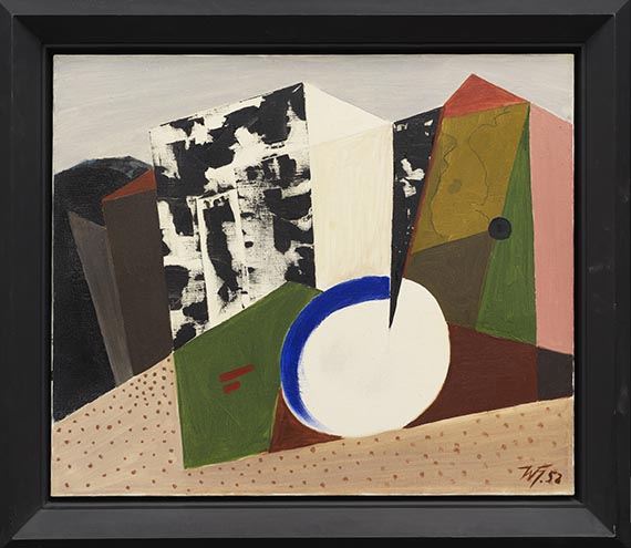 Werner Heldt - Stillleben mit weißem Kreis - Frame image