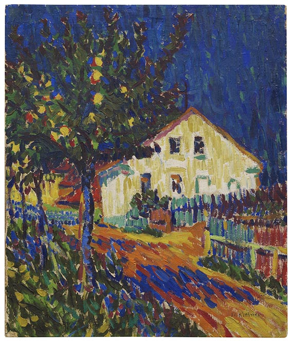 Kirchner - Dorfstraße mit Apfelbäumen