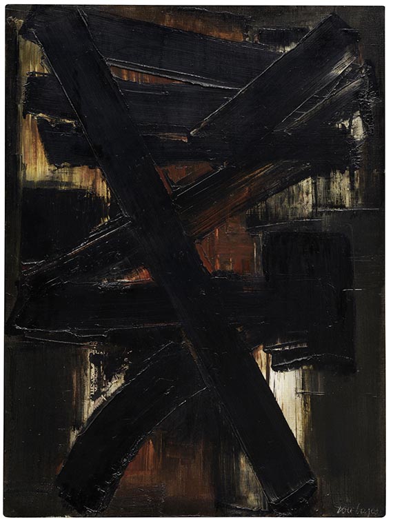 Pierre Soulages - Peinture 81 x 60 cm, 2 mai 1957