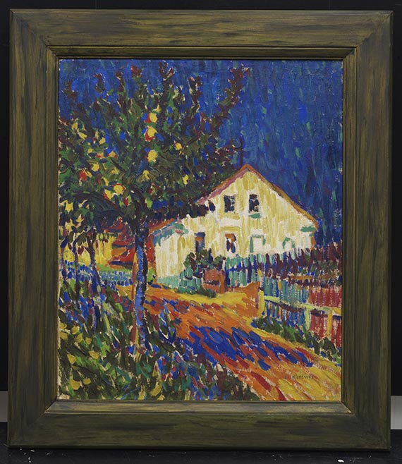 Ernst Ludwig Kirchner - Dorfstraße mit Apfelbäumen - Frame image